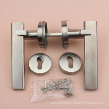 Solid type stainless steel material lever pipe door lock handle